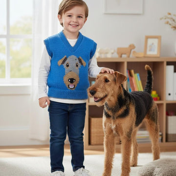 Airedale Terrier sweater, hotwater bottle cover, hat, dog toys