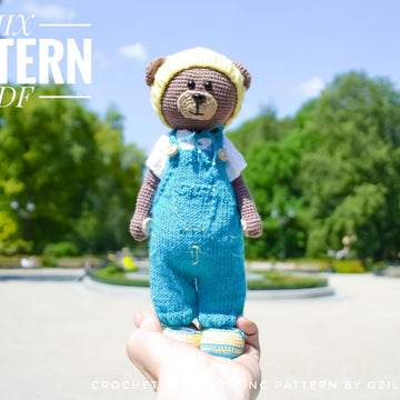 Barney bear amigurumi doll