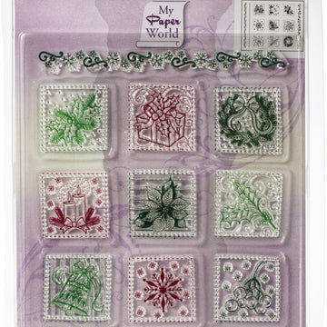 Viva Decor Clear Stamp Set 14cmX18cm - Christmas Patchwork
