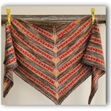 Colorwork and Stripes Shawl