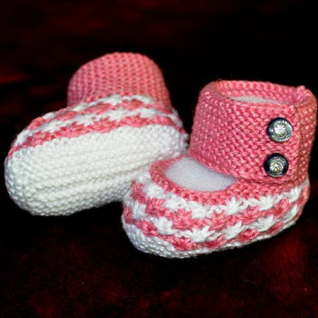 Daisy Stars Baby Booties