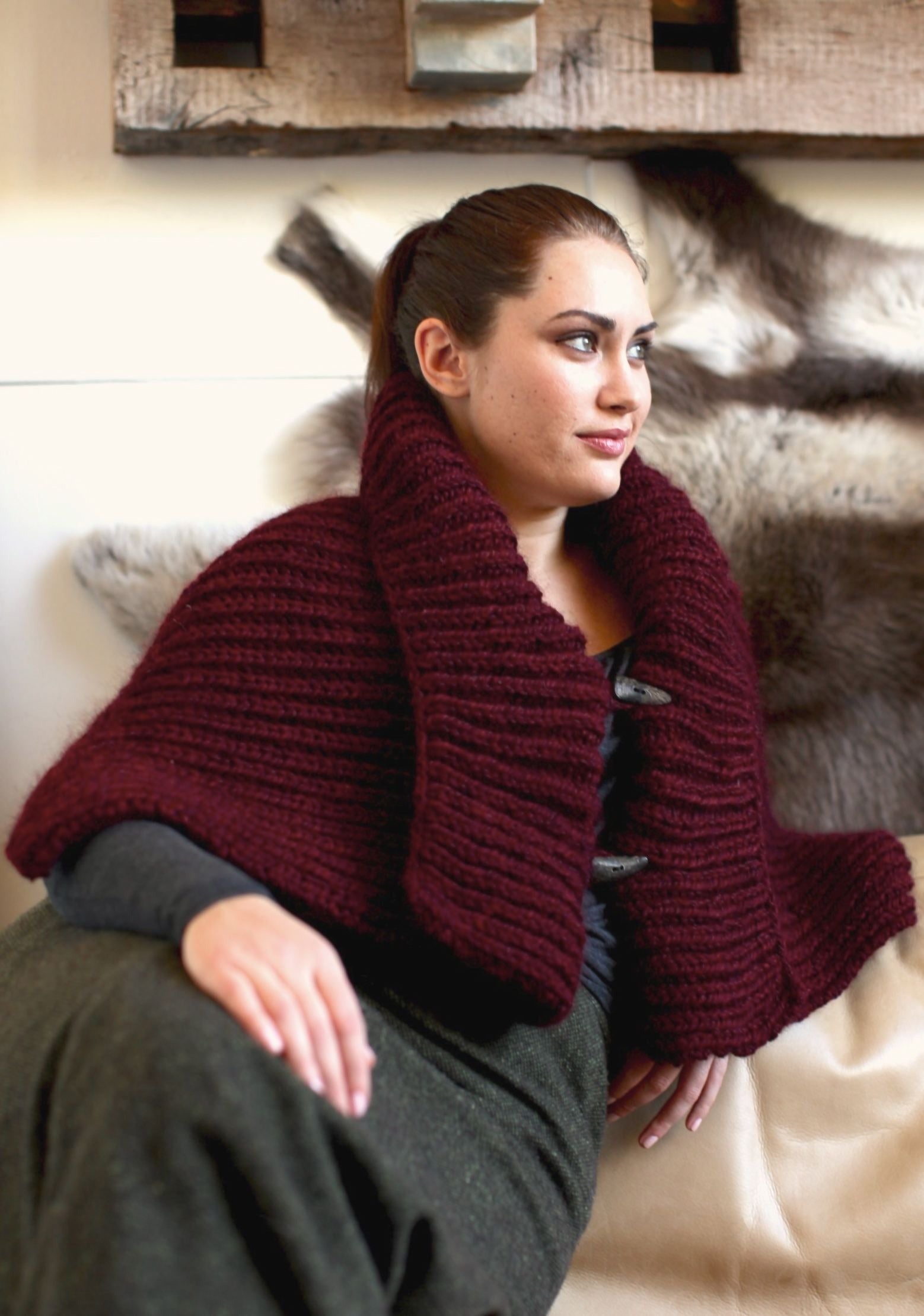 Cacao Wrap in Berroco Peruvia Quick Chunky