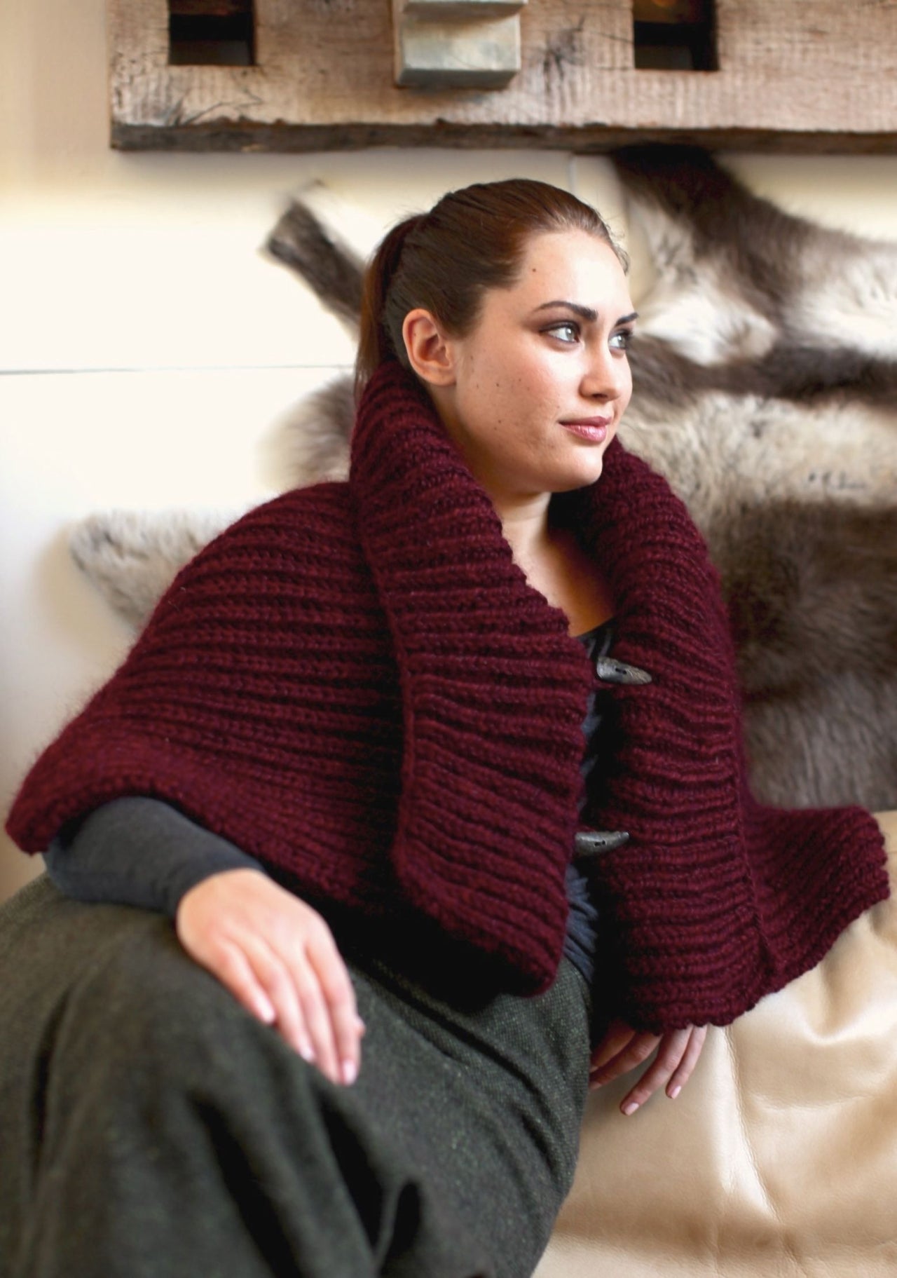 Cacao Wrap in Berroco Peruvia Quick Chunky