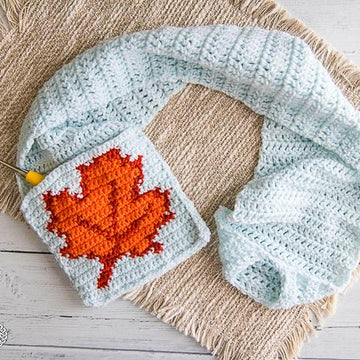 Pumpkin Leaf Pocket Scarf