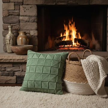 Geometric Squares Pillow Cover