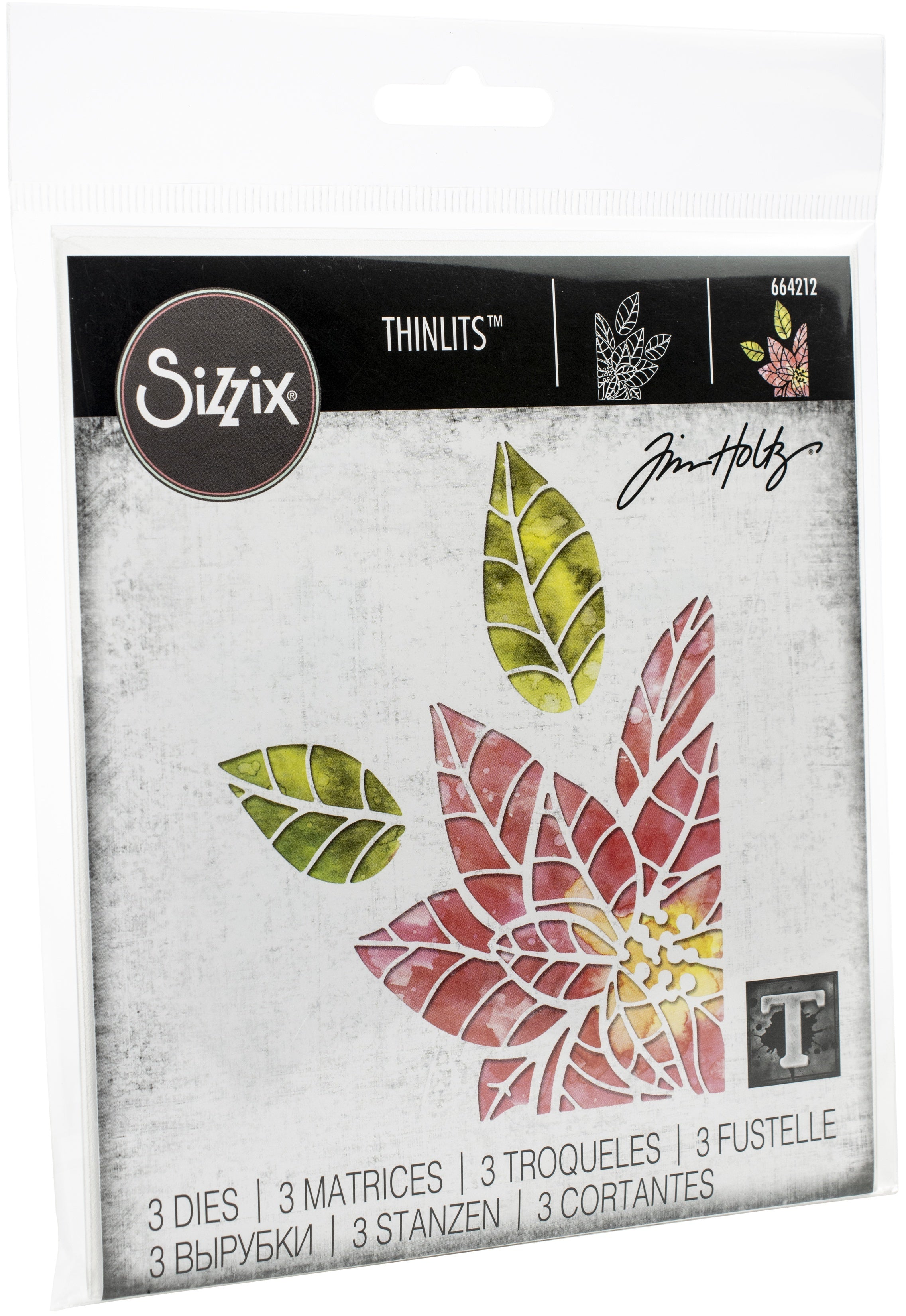 Sizzix Thinlits Dies By Tim Holtz - Poinsettia Pieces