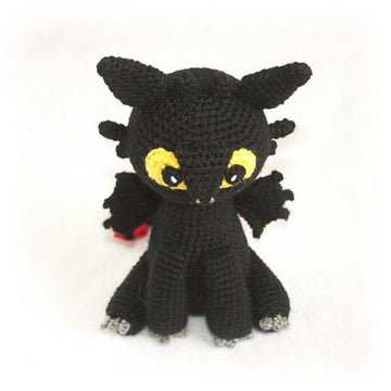 Toothless Night Fury Black Dragon Crochet Pattern
