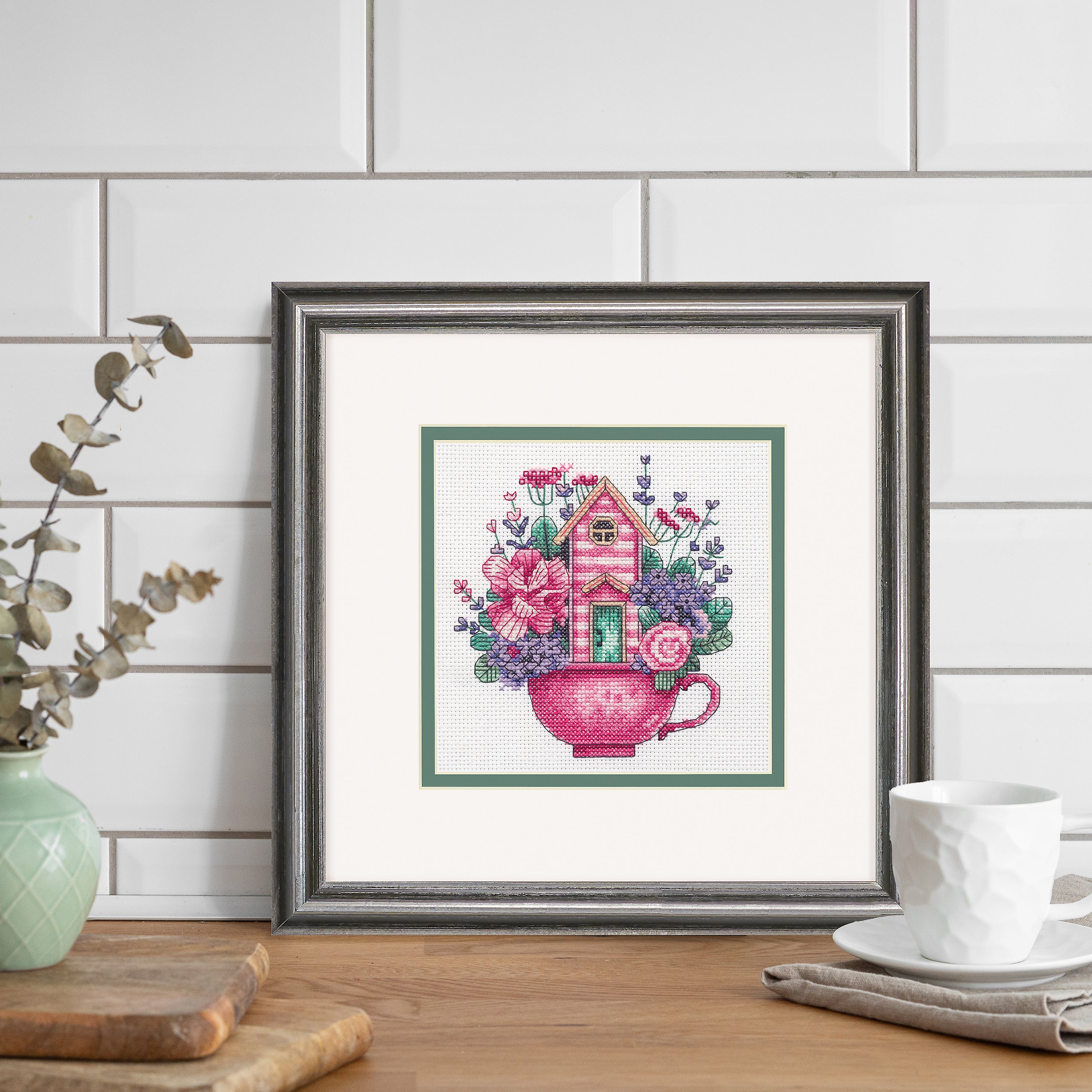 Dimensions Cross Stitch Kit: Teacup House