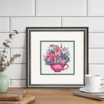 Dimensions Cross Stitch Kit: Teacup House