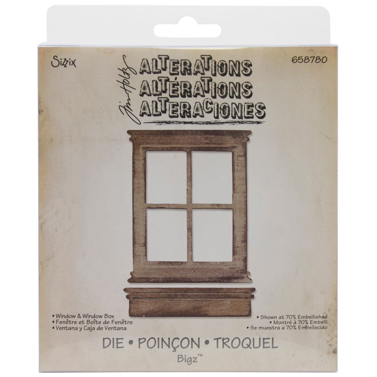Sizzix Bigz Die By Tim Holtz 5.5"X6" - Window & Window Box