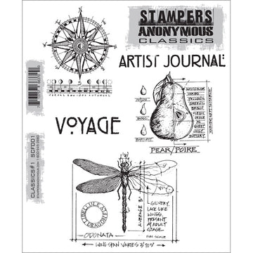Stampers Anonymous Cling Stamps 7"X8.5" - Classics #1