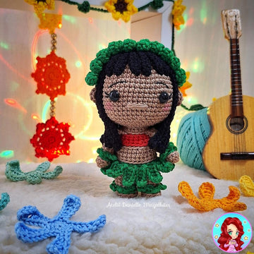 Lilo & Stitch Amigurumi Pattern – Hawaiian Outfit – PDF Crochet Pattern (US Terms)