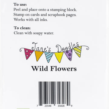 Jane's Doodles Clear Stamps 4"X6" - Wild Flowers