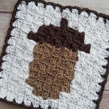 C2C Acorn Washcloth