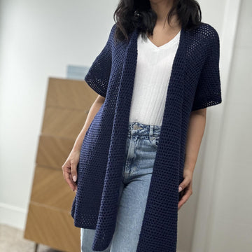 Short Sleeve Long Summer Cardigan