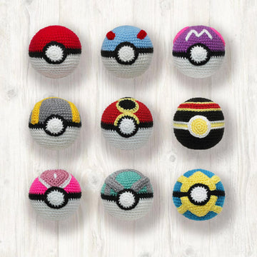 9 x Pokemon Balls Crochet Pattern