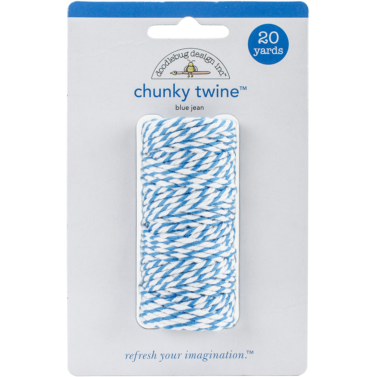 Doodlebug Monochromatic Chunky Twine 20yd - Blue Jean
