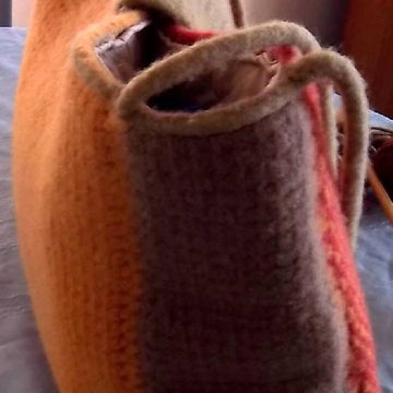 Roomy Felted Knitting & Crochet Tote Bag