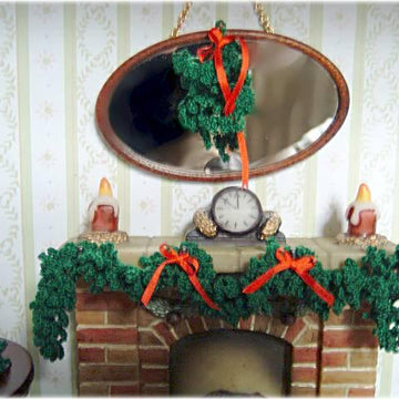 1:12th scale Christmas Wreath set