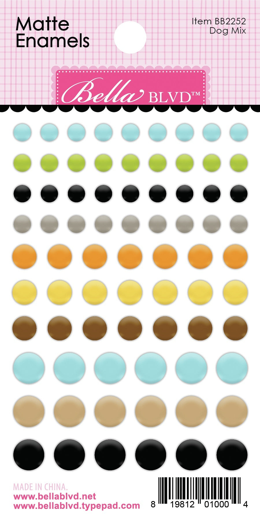 Doodlebug Cooper Epoxy Stickers - Dog Mix Matte