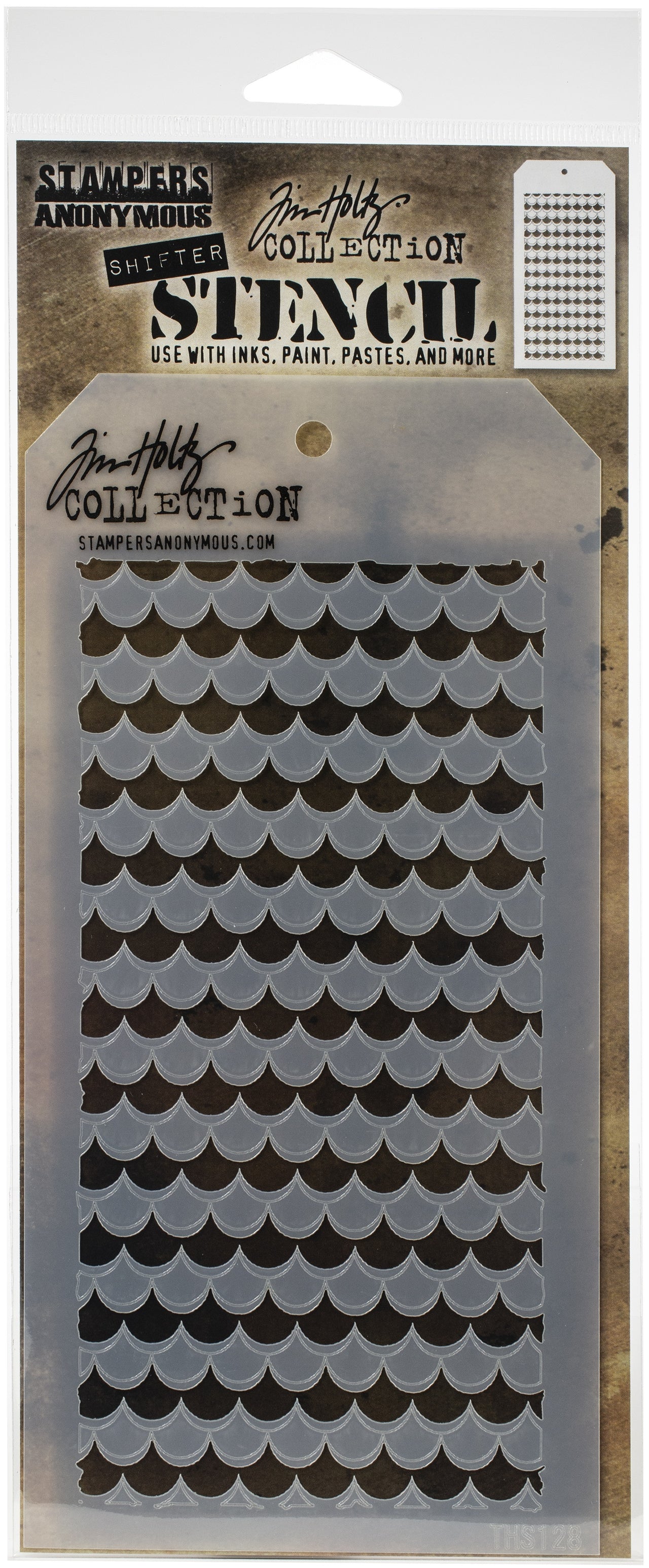 Stampers Anonymous Tim Holtz Layered Stencil 4.125"X8.5" - Shifter Scallop