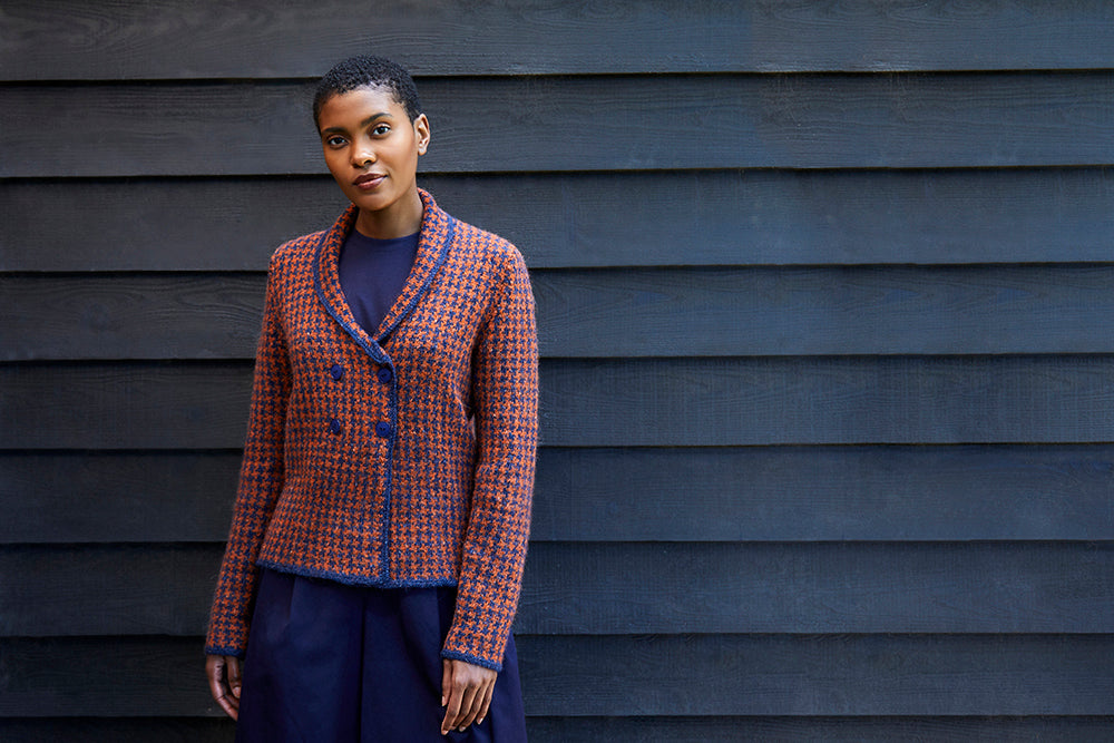 " Jenni " - Jacket Knitting Pattern For Women in Debbie Bliss Erin Tweed by Debbie Bliss