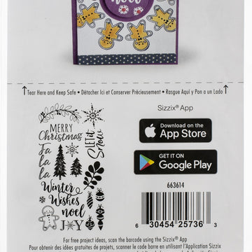 Sizzix Clear Stamps By Katelyn Lizardi - Winter Phrases