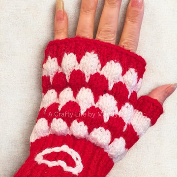 No1 Sweet Heart Fingerless Mittens