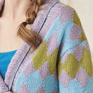 Diamond Intarsia Cardigan