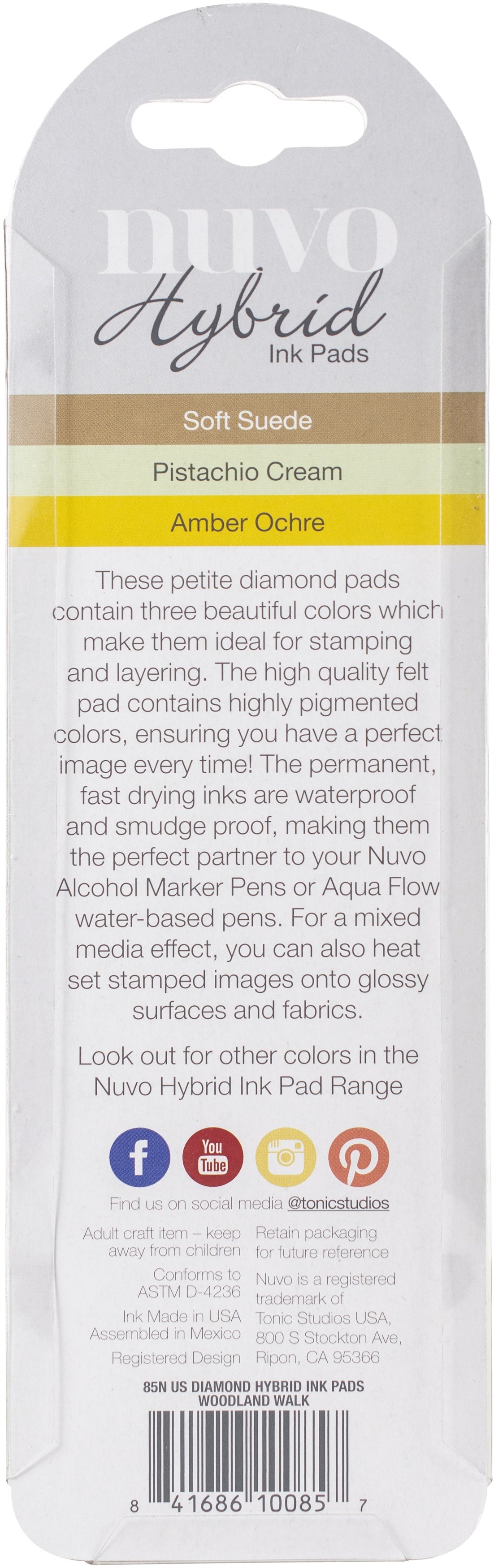 Tonic Studios Nuvo Diamond Hybrid Ink Pads 3/Pkg - Woodland Walk