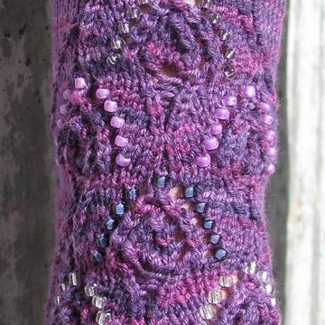 Beaded Peacock Socks