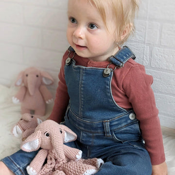 Crochet elephant lovey pattern, crochet baby security blanket