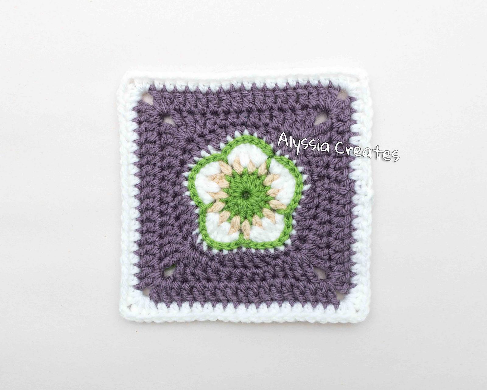 Strawberry Flower Granny Square