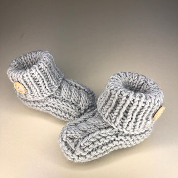 Cable Baby Booties 0-3 & 3-6 Months