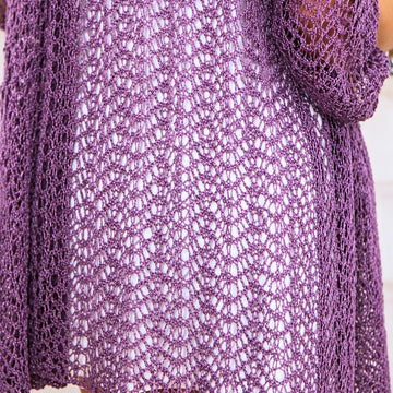 Knitting Pattern Summer Cardigan YoungFashion #2 | Lightweight Lace Linen Cardigan PDF
