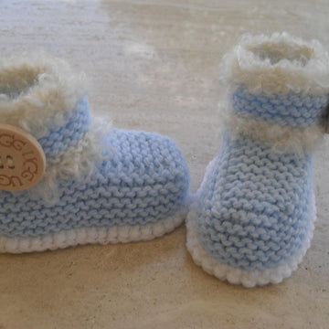 Baby Boy Booties Beanie Mittens