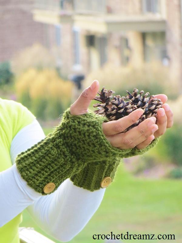 Brooklyn Fingerless Mittens Crochet Pattern