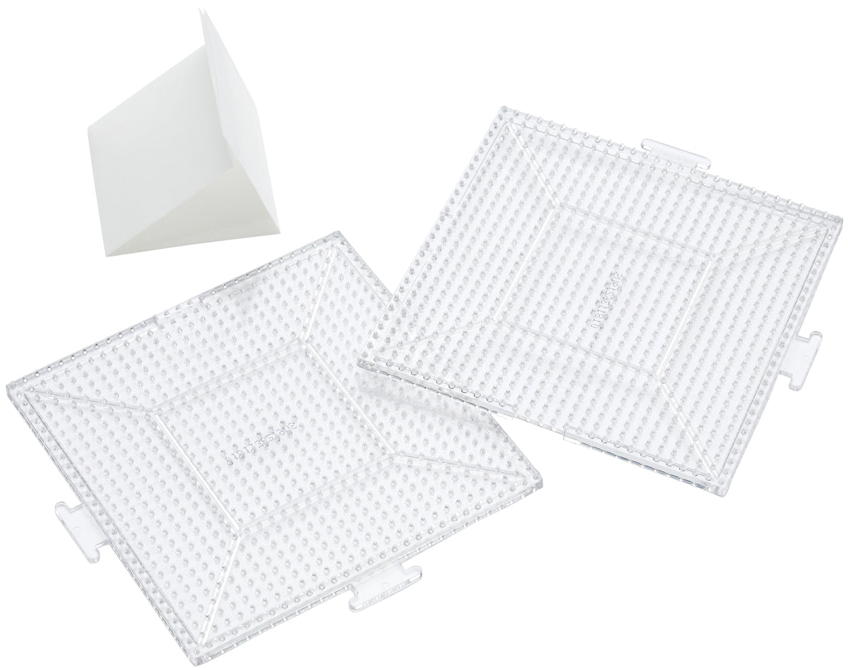 Perler Pegboards 2/Pkg - Large Square Clear