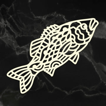 Artdeco Creations Sunburnt Country Laser Cut Coasterboard - Traditional Fish 2.1"X3.1"