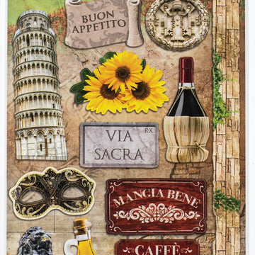 Paper House Cardstock Sticker 2/Pkg - Italy