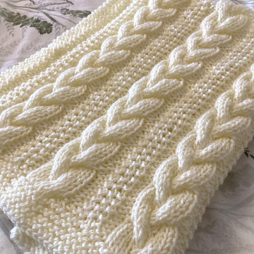 Braided Cable Baby Blanket