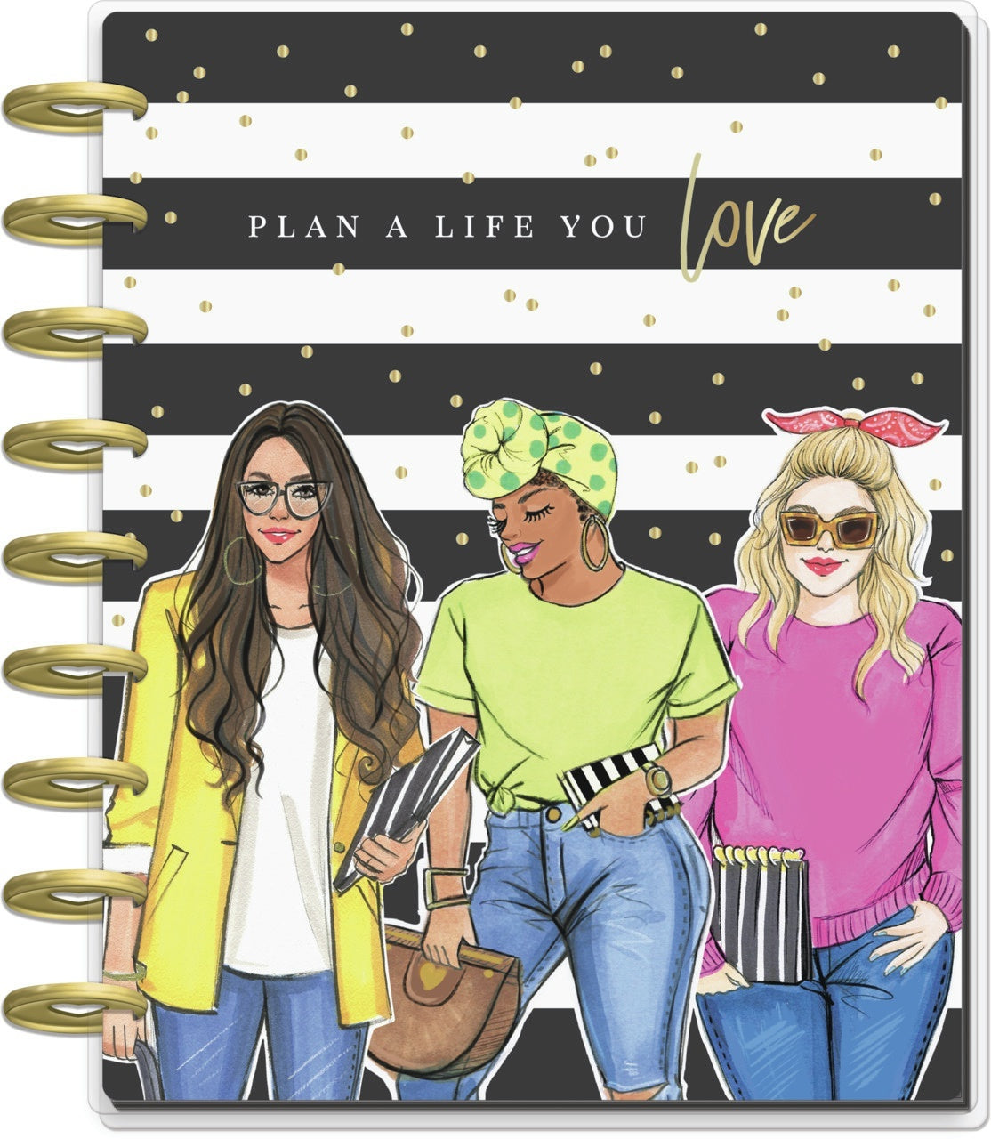 Happy Planner 18-Month Dated Medium Planner 7.75"X9.75" - PLAN A LIFE YOU LOVE, JU