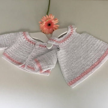 Baby Dress & Cardigan Set N 400