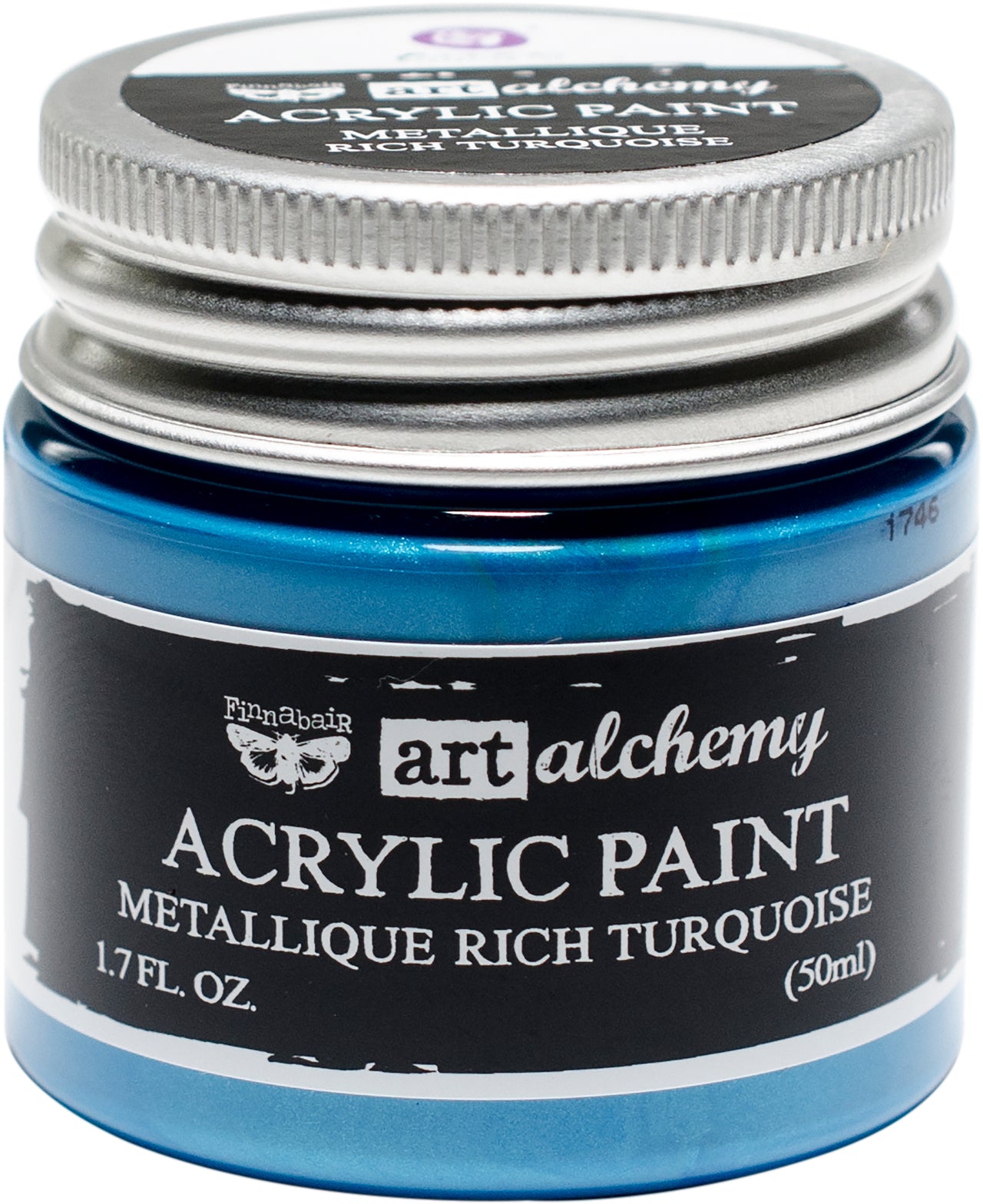 Prima Marketing Finnabair Art Alchemy Acrylic Paint 1.7 Fluid Ounces - Metallique Rich Turquoise