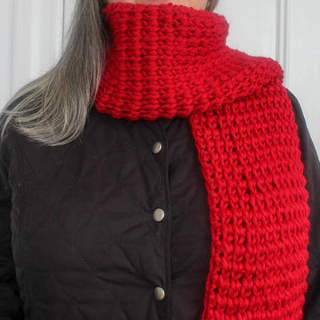 Tunisian Extended Knit Scarf