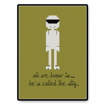 The Stig - PDF Cross Stitch Pattern
