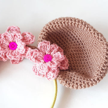 Crochet Mouse Ears Headband