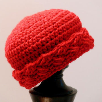 Criss Cross Brimmed Winter Hat Girls to Ladies L
