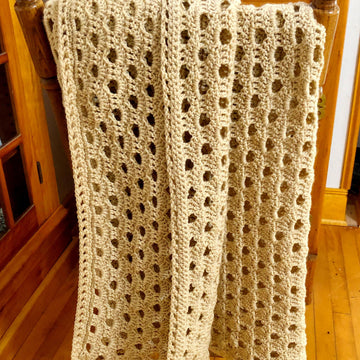 Classically Simple Crochet Shell Blanket