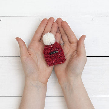Mini Santa hat - Christmas Brooch + Video tips